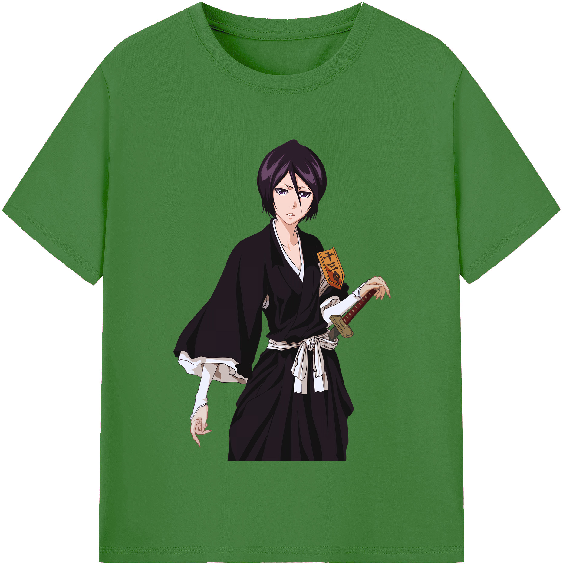 （画像用） ブリーチ 朽木ルキア BLEACH Kuchiki Rukia レディースカジュアルプリントTシャツ（綿100％）